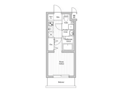 エスピーコート菊名サウス(1K/1階)の間取り写真
