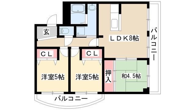 PREMIER(3LDK/4階)の間取り写真