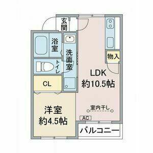 本郷ミユキビル(1LDK/1階)の間取り写真