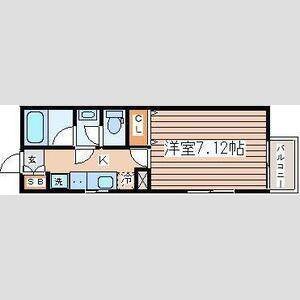 リュミエ旭ヶ丘(1K/1階)の間取り写真