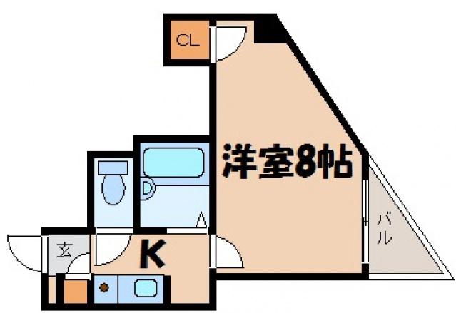 パルコーポ大須(1K/2階)の間取り写真