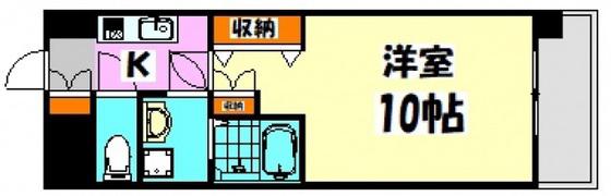 LECIEL仁保新町(1K/4階)の間取り写真