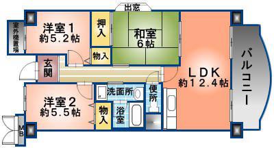 プレミール28(3LDK/3階)の間取り写真