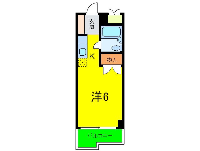 メモリー甲南(ワンルーム/2階)の間取り写真