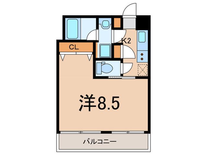 Lコート学芸大(1K/1階)の間取り写真