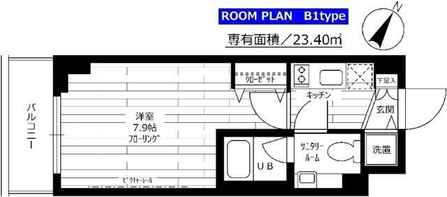 ステージグランデ大泉学園(1K/2階)の間取り写真
