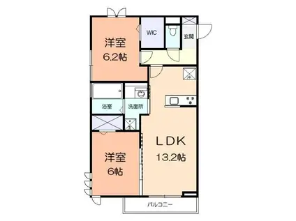 ECHO HILLS(2LDK/3階)の間取り写真