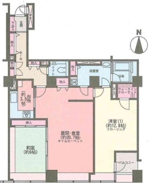 シーフォートタワー(2LDK/5階)の間取り写真