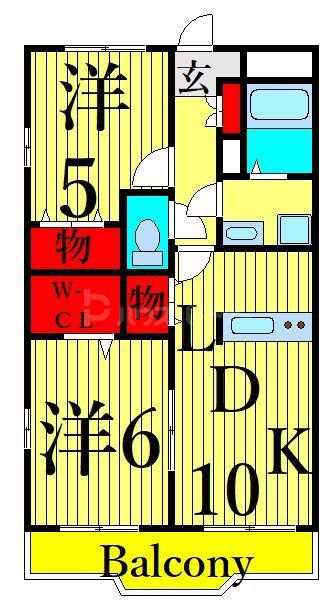 プルミエール東尾久(2LDK/3階)の間取り写真
