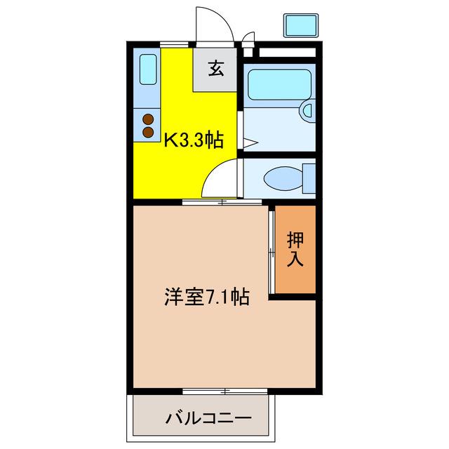 パナハイツ大島(1K/2階)の間取り写真