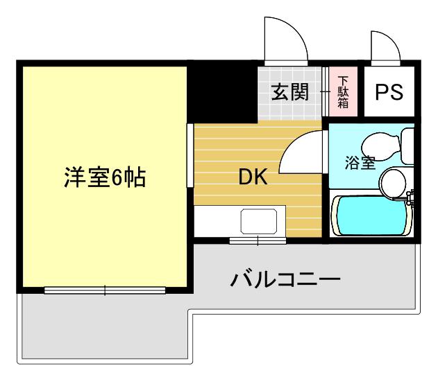 モンセリーチェ甲東園(1DK/4階)の間取り写真
