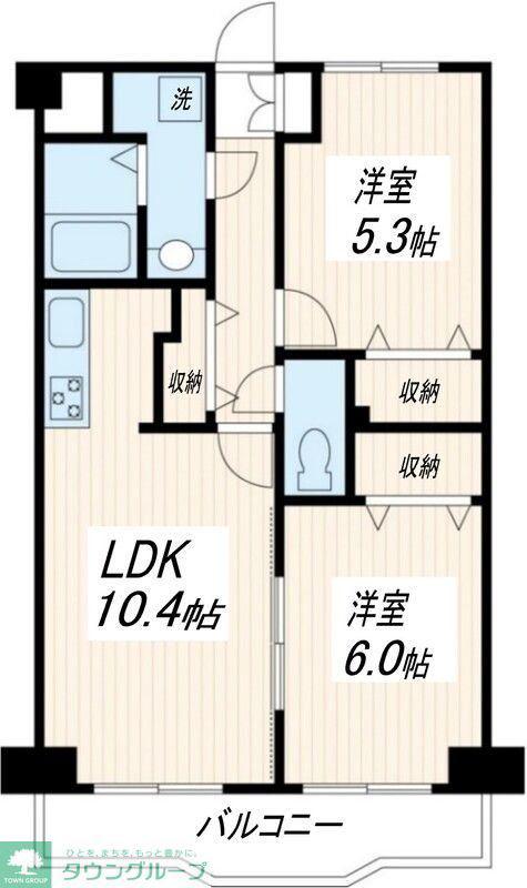 VIRTUD ORGULLO(2LDK/3階)の間取り写真