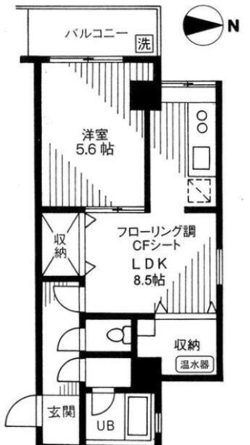 コーポ永岡(1LDK/2階)の間取り写真