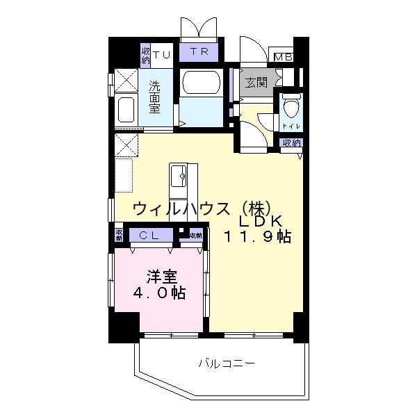 ポルラートサカイ(1LDK/2階)の間取り写真