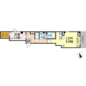 N-STAGE東別院(1LDK/2階)の間取り写真