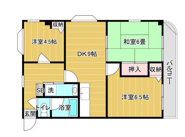 第2ルミネ東綾瀬(3DK/3階)の間取り写真