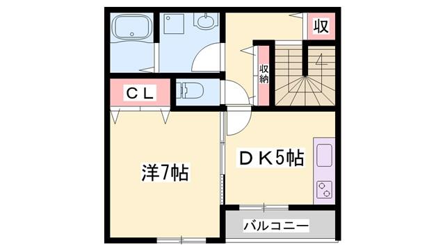 SENSE三木本町(1DK/1階)の間取り写真