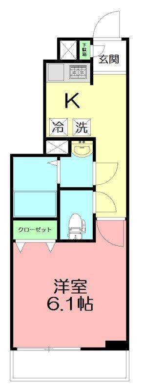 リブリ・ECHIKA(1K/1階)の間取り写真