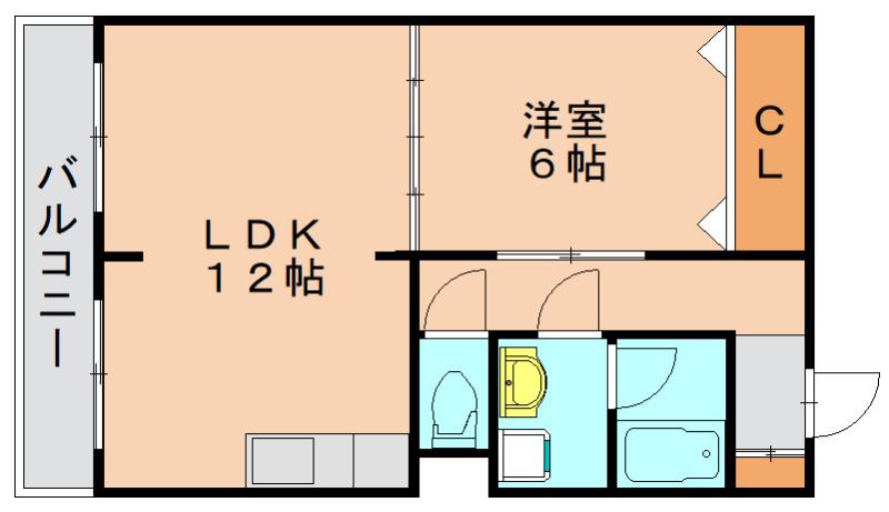 大丸マンション(1LDK/3階)の間取り写真