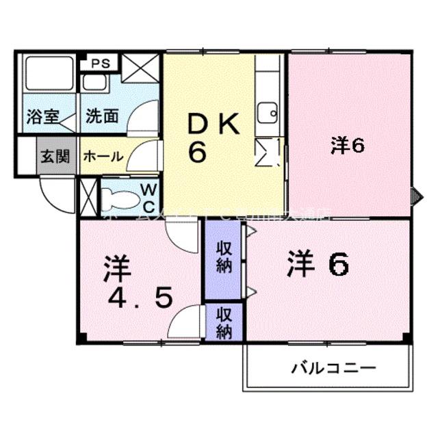 プラドールA2(3DK/2階)の間取り写真