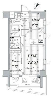 メイクス浅草イースト(1SLDK/8階)の間取り写真