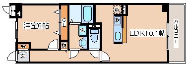 ベイビュー(1LDK/2階)の間取り写真