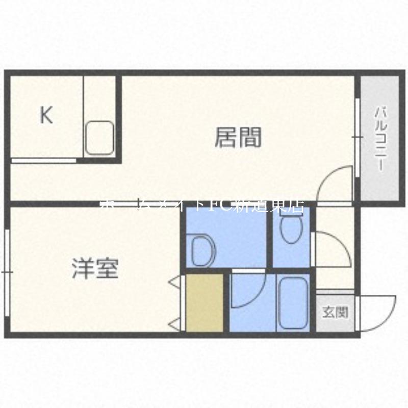 ディアクオーレ42(1LDK/1階)の間取り写真