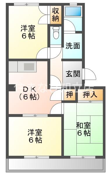 キャスリオン青山(3DK/4階)の間取り写真