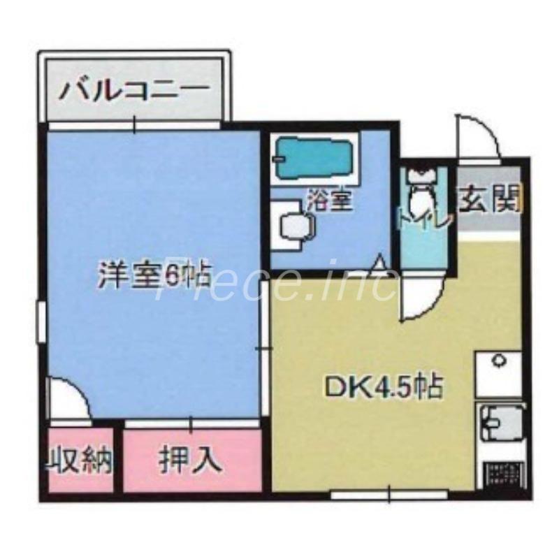メゾンYAMATO(1DK/4階)の間取り写真