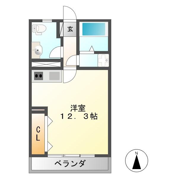 HIROSE BLDG. II(ワンルーム/2階)の間取り写真