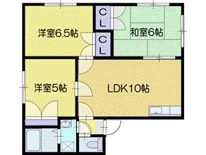 ロイヤルパレス(3LDK/3階)の間取り写真