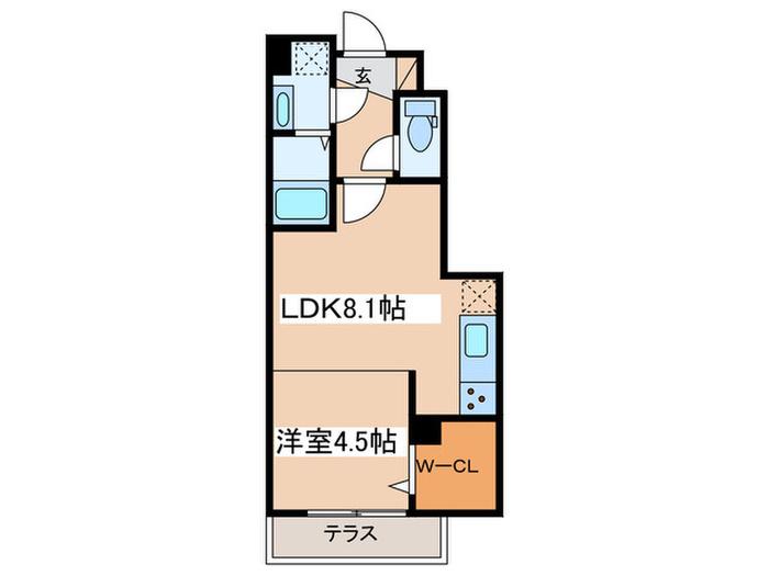 グラナーデ成城学園前A(1LDK/1階)の間取り写真