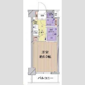 菱和パレス広尾(1K/6階)の間取り写真
