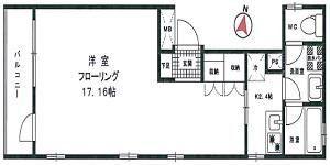 ヴィオラ南麻布(1K/3階)の間取り写真