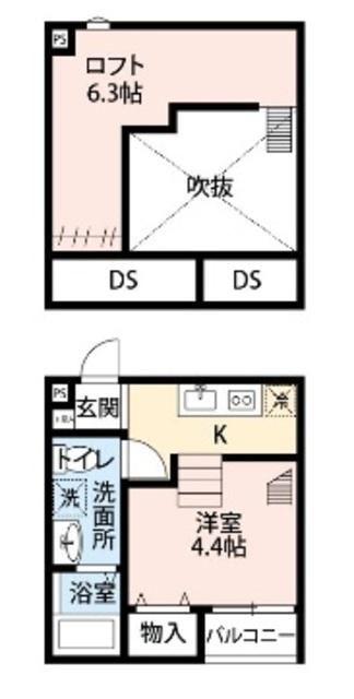 INFINITY東大宮(ワンルーム/2階)の間取り写真