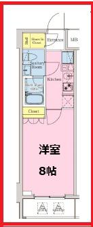 ハイズ亀戸(1K/7階)の間取り写真