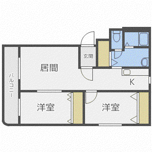 STELLAR ARK(2LDK/1階)の間取り写真
