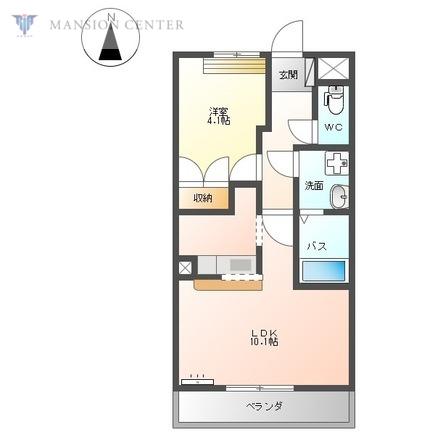 イーストヒルズ(1LDK/2階)の間取り写真