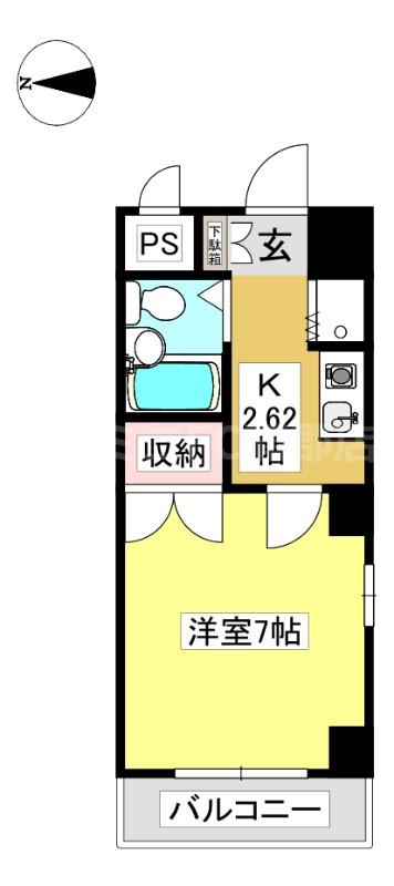 ライフイン幸田(1K/7階)の間取り写真