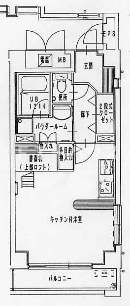 アーバンコンフォール市川妙典(1K/4階)の間取り写真