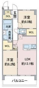 エトワール社が丘(2LDK/3階)の間取り写真
