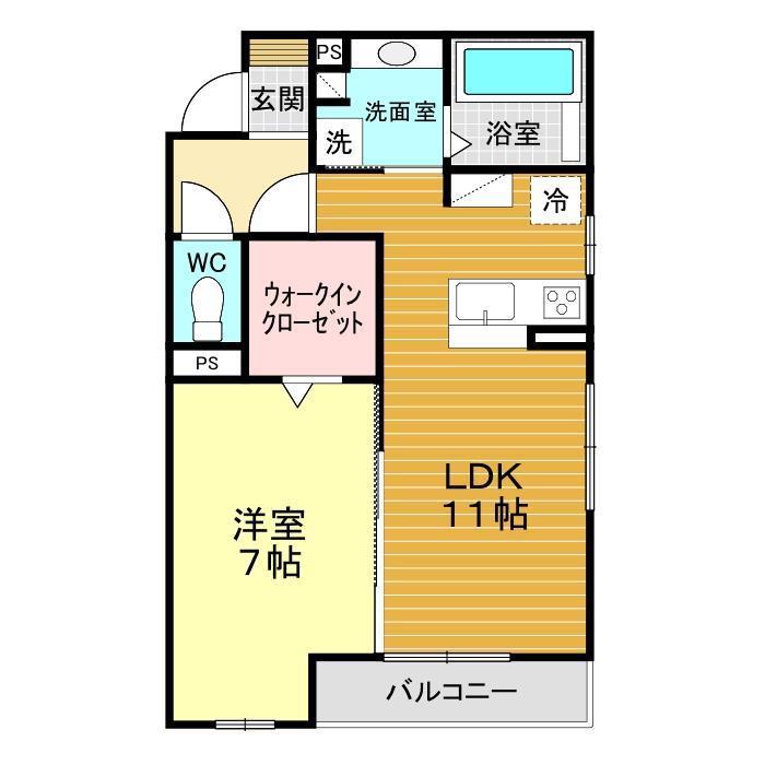 コンフォール コート(1LDK/3階)の間取り写真