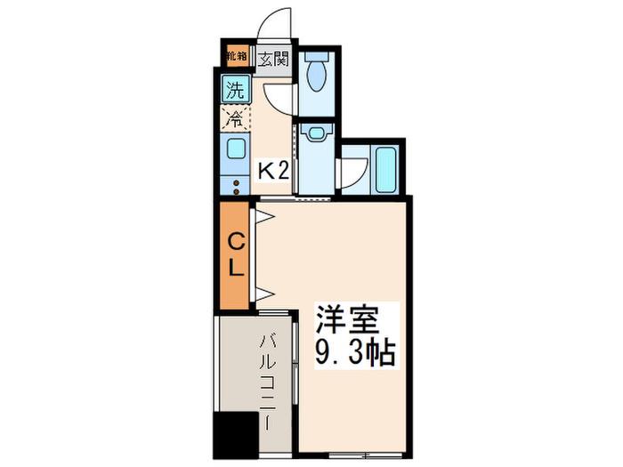 LA CONFORTE 府中(1K/6階)の間取り写真
