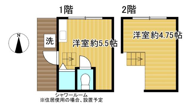 西大泉1丁目戸建(1DK/2階)の間取り写真