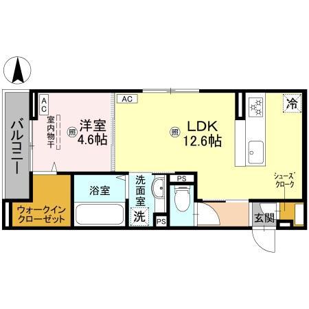 パサログランデ北長尾(1LDK/3階)の間取り写真
