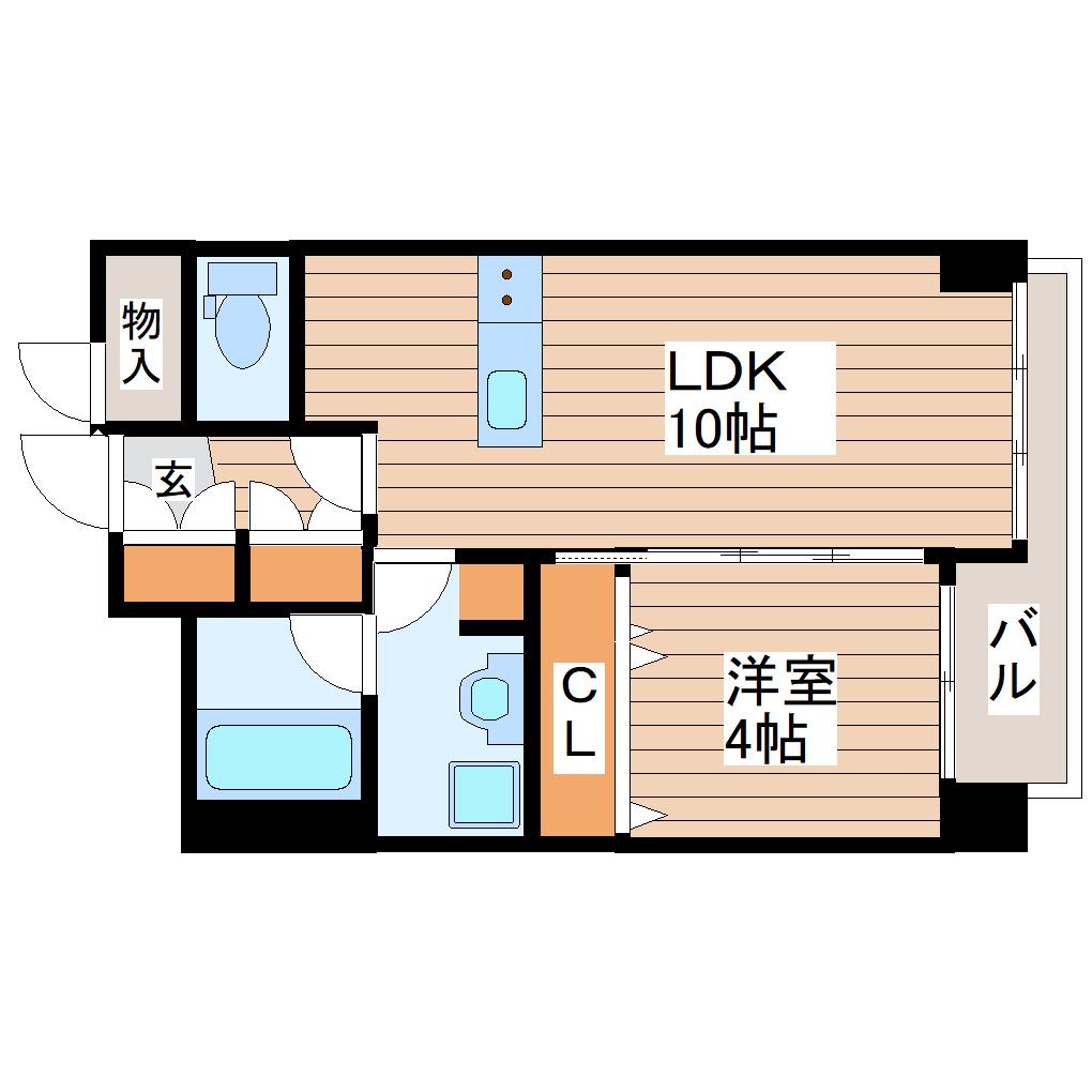 PAX RESIDENCE(1LDK/2階)の間取り写真