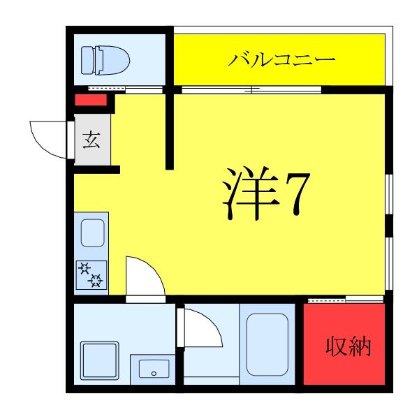 正和FORT(ワンルーム/3階)の間取り写真