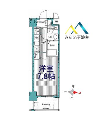 グランド・ガーラ横浜伊勢佐木町(1K/10階)の間取り写真