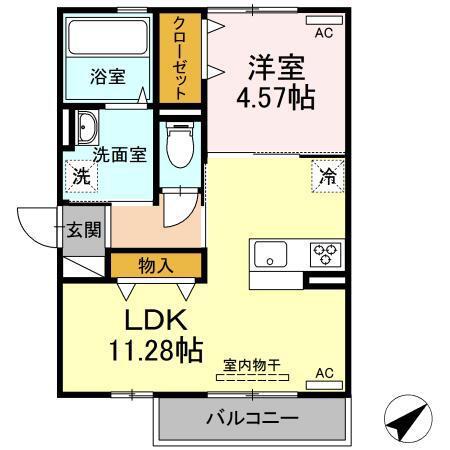 ハピネスアイワ大塚(1LDK/2階)の間取り写真