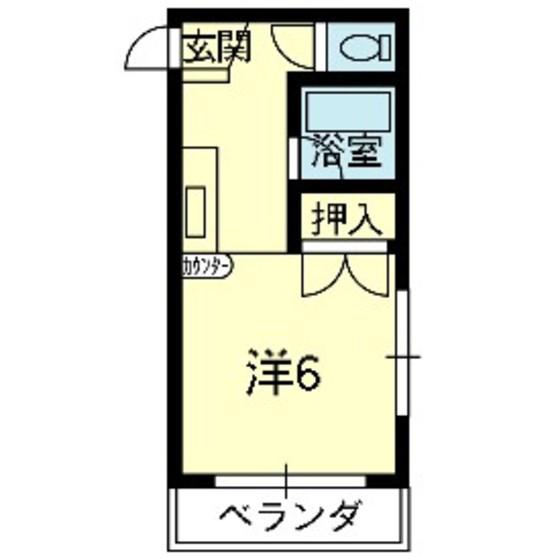 ライズ岡田町(1K/1階)の間取り写真